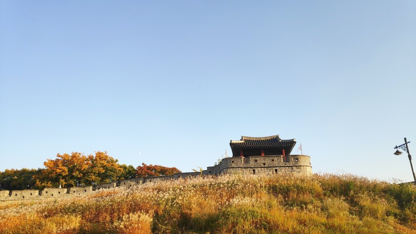 韓國水原華城建筑風景圖片