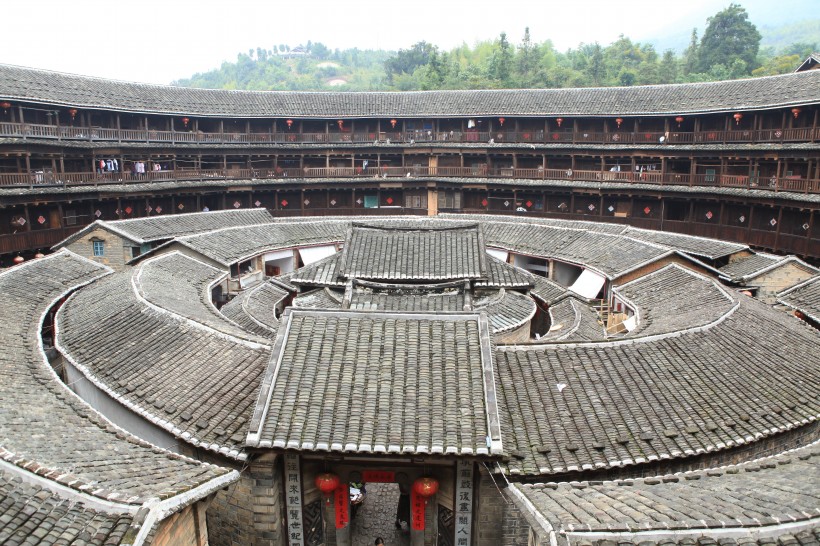 鸟瞰城市建筑风景图片