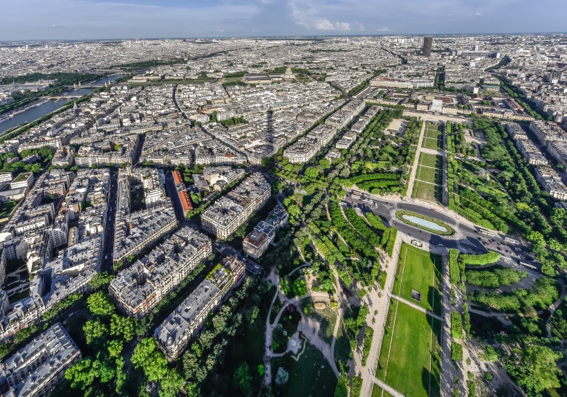 法俯瞰国巴黎城市风景图片