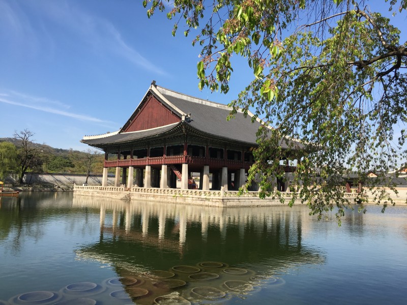 韩国首尔景福宫建筑风景图片