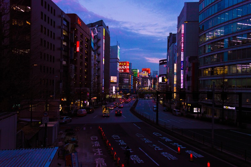 日本东京辉煌绚丽的夜景图片