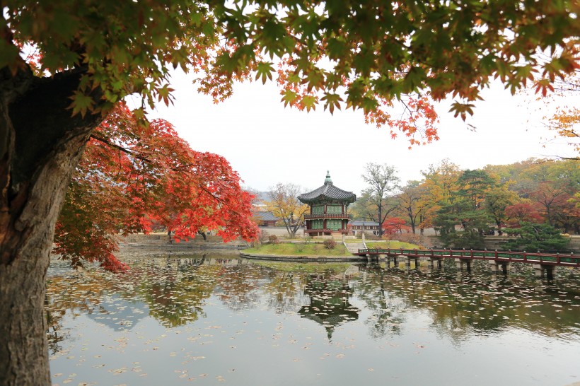 韩国首尔景福宫建筑风景图片