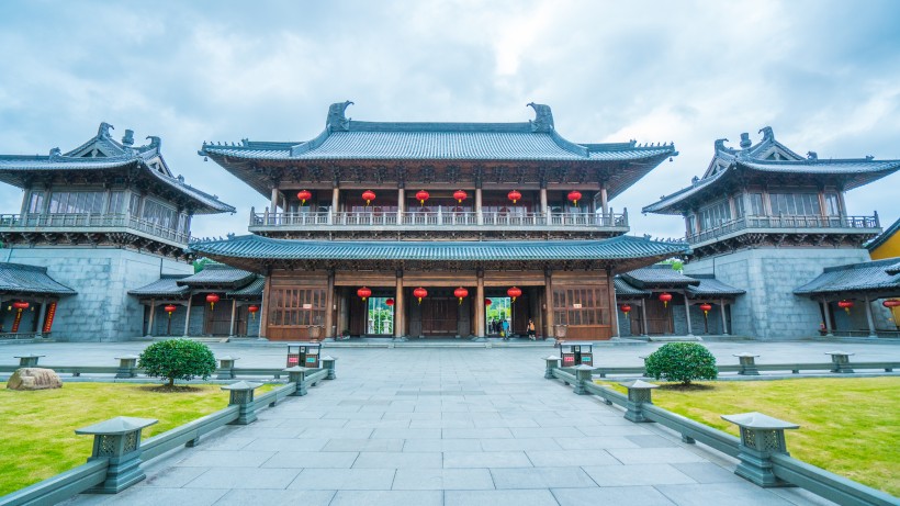 浙江溪口雪窦寺建筑风景图片