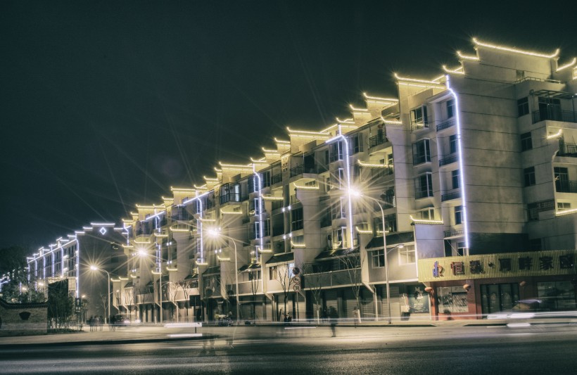 繁華璀璨的城市夜景風(fēng)景圖片