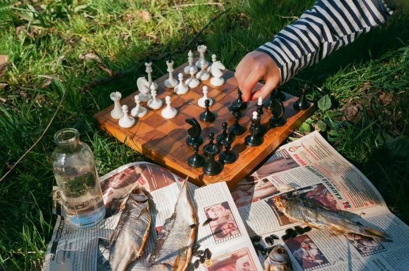 下国际象棋的人物图片