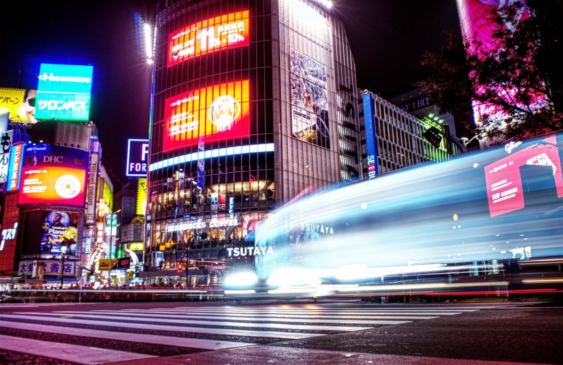 日本东京辉煌绚丽的夜景图片