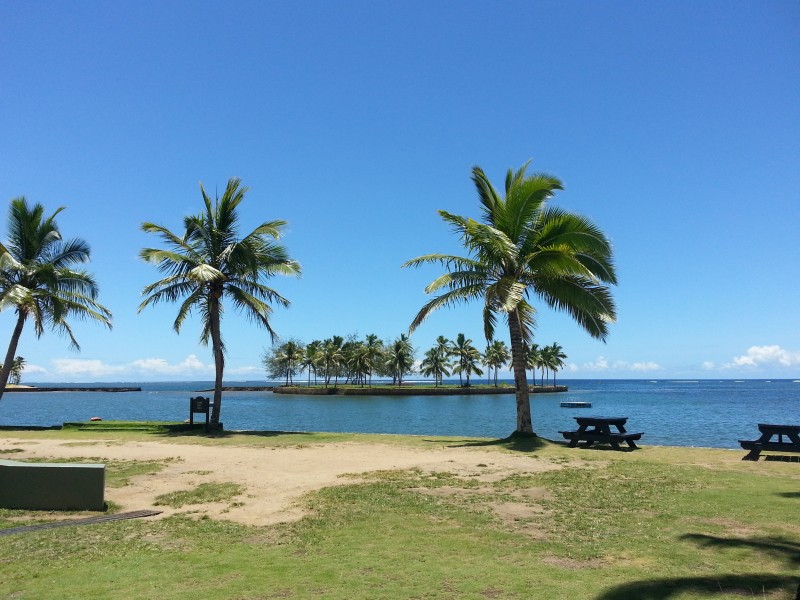 太平洋上的斐济海岸风景图片