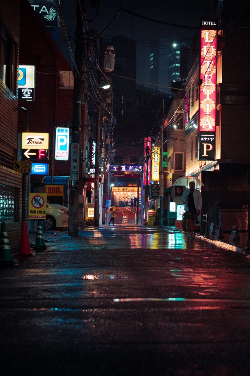 日本街道夜景圖片