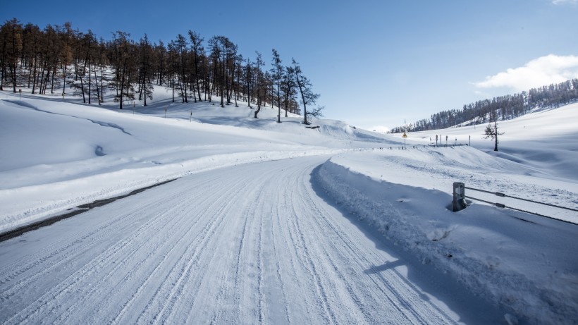 新疆禾木冬季雪景風景圖片