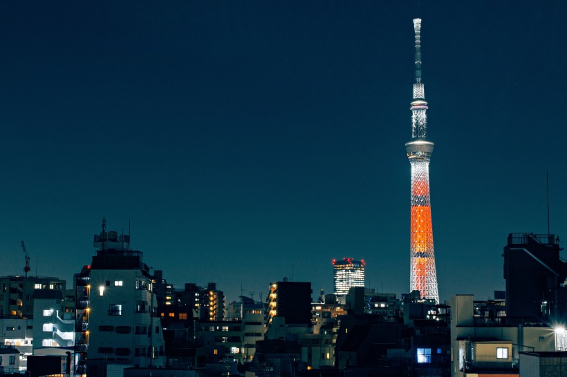 日本標(biāo)志性建筑東京塔建筑風(fēng)景圖片