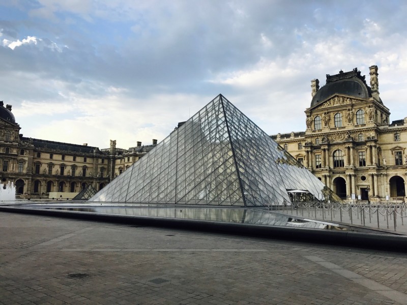 法国卢浮宫建筑风景图片