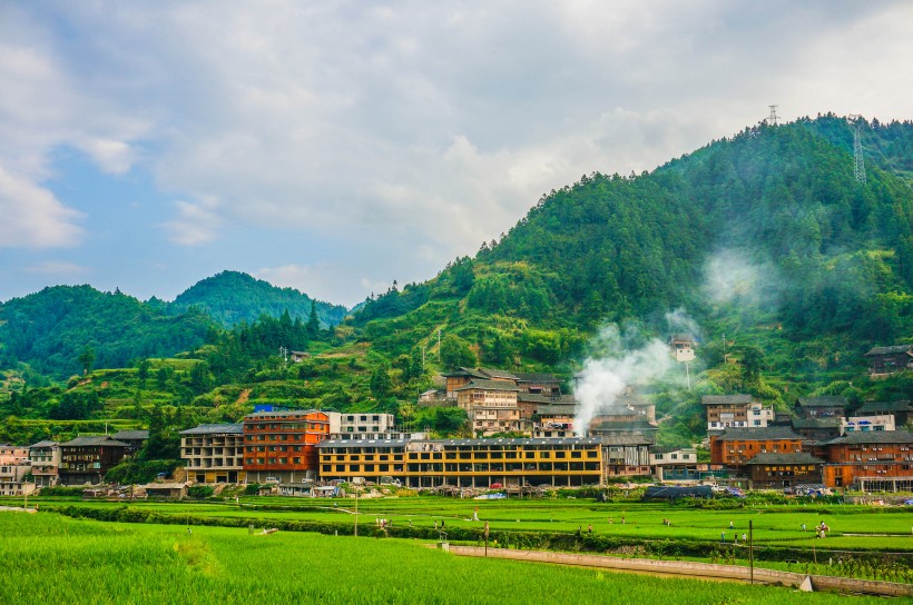 貴州黔東南西江千戶苗寨自然風景圖片