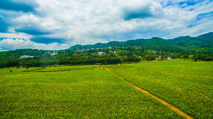 浙江臺(tái)州航拍彌勒生態(tài)山谷風(fēng)景圖片