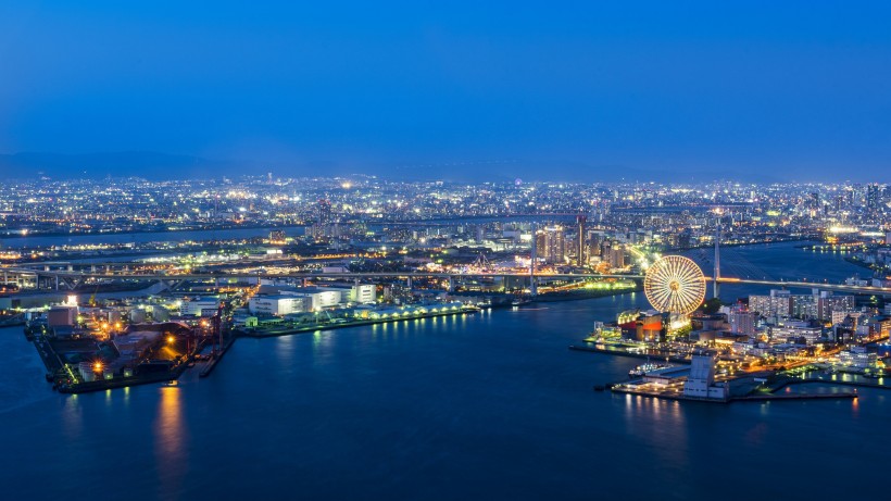 日本大阪城市风景图片
