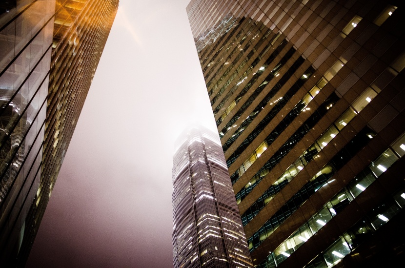 繁华热闹的香港建筑风景图片