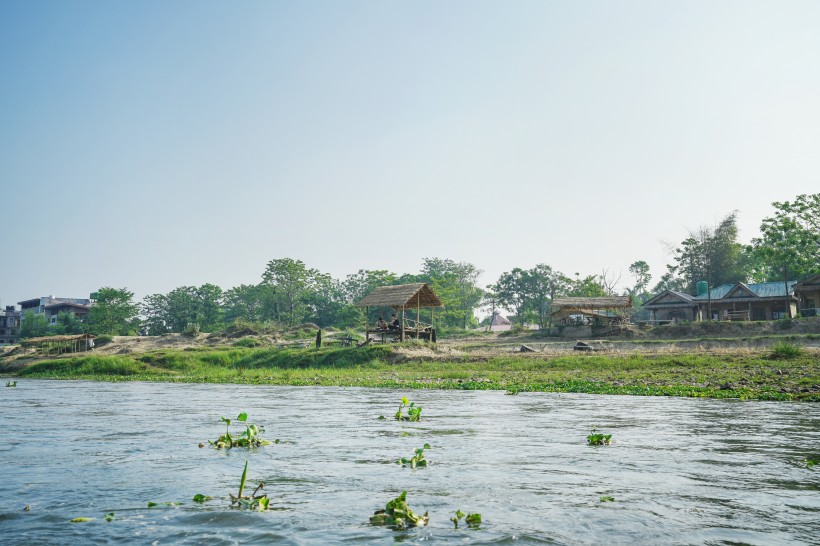 尼泊爾奇特旺國(guó)家公園河流自然風(fēng)景圖片