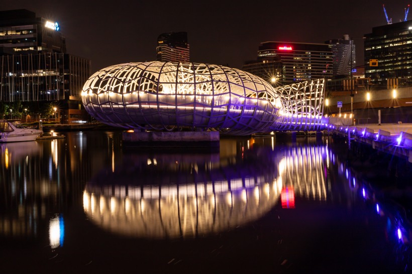 澳大利亞墨爾本城市夜景圖片