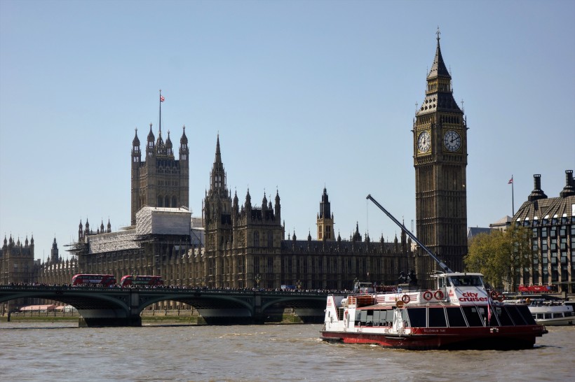 英国伦敦地标大本钟建筑风景图片