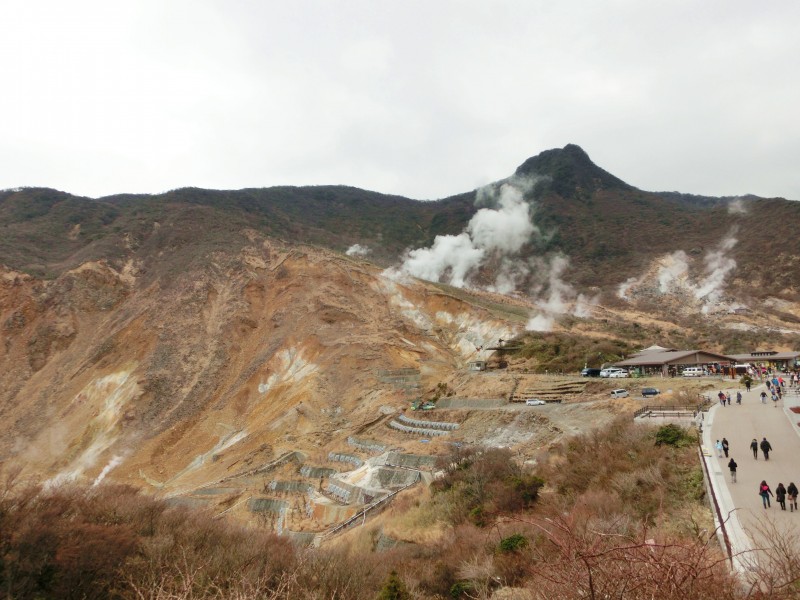 日本旅游胜地大涌谷风景图片