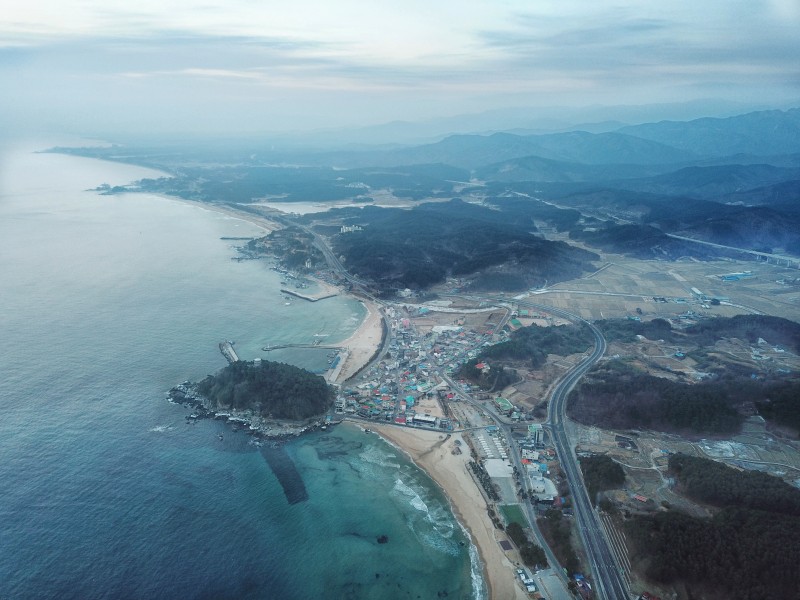 韩国海水浴场风景图片