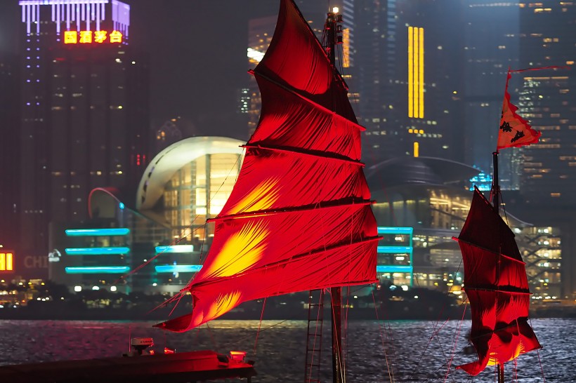 繁华热闹的香港风景图片图片