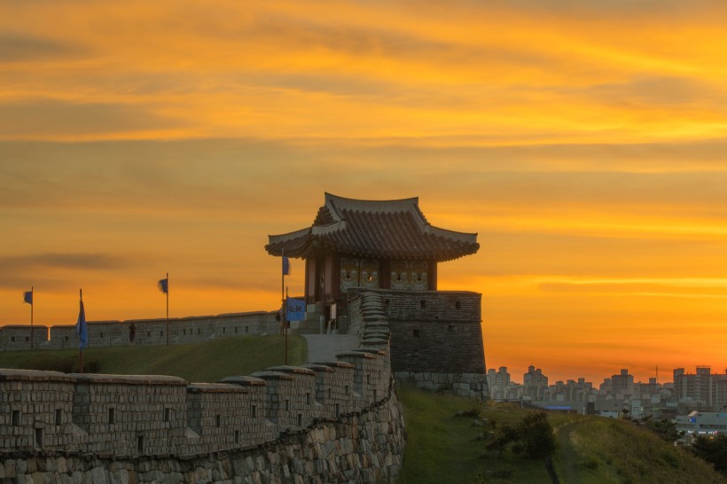 韩国水原华城建筑风景图片