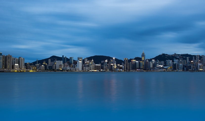 繁华热闹的香港建筑风景图片