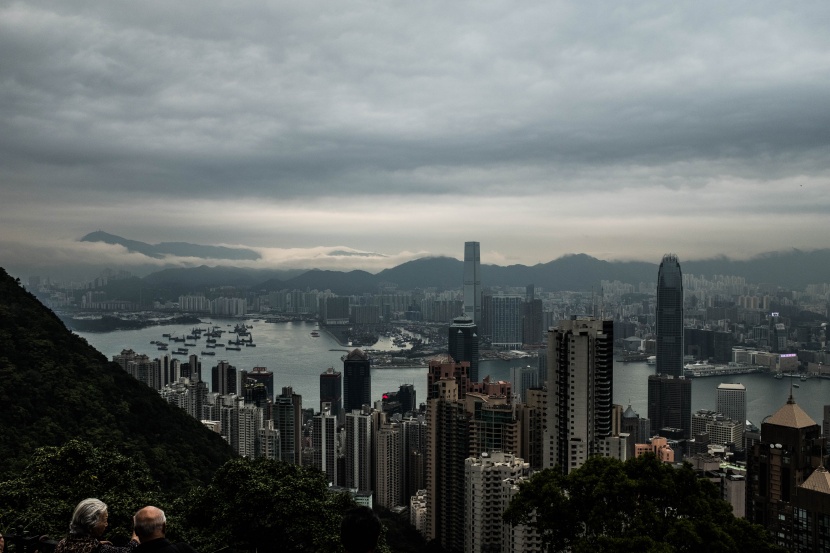 繁华热闹的香港建筑风景图片