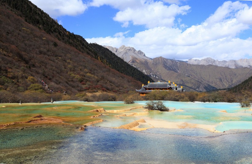 四川黄龙风景图片