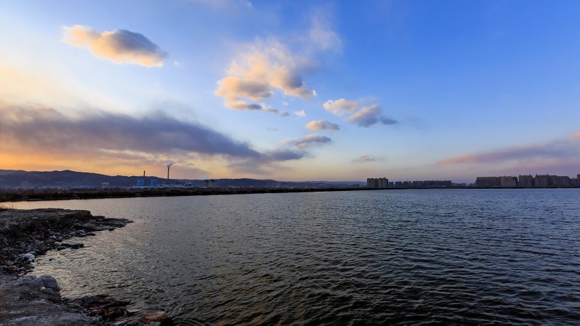 山西晋阳湖风景图片