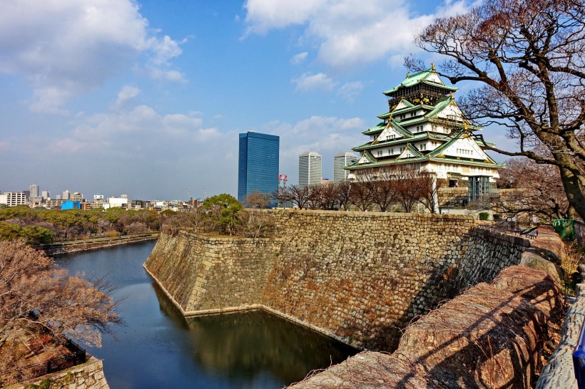 日本大阪石头城风景图片