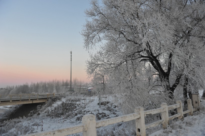 貴州遵義新華橋雪景圖片