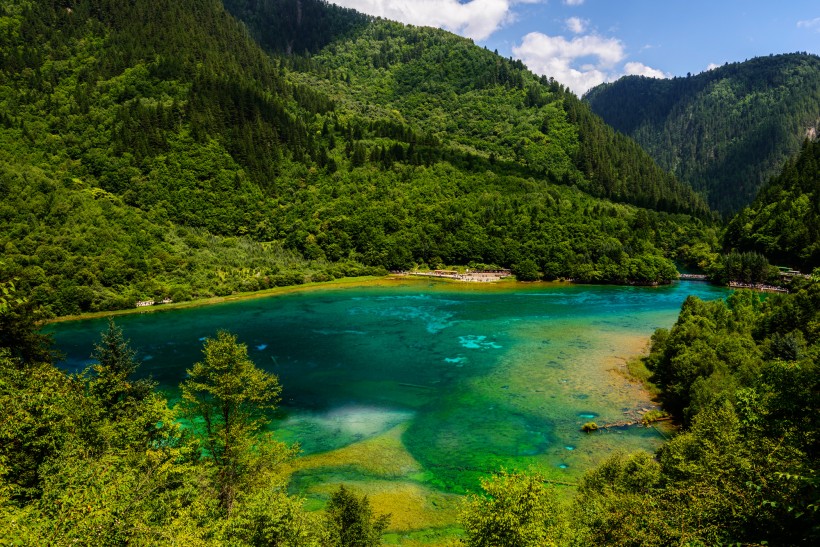 夏日九寨沟风景图片