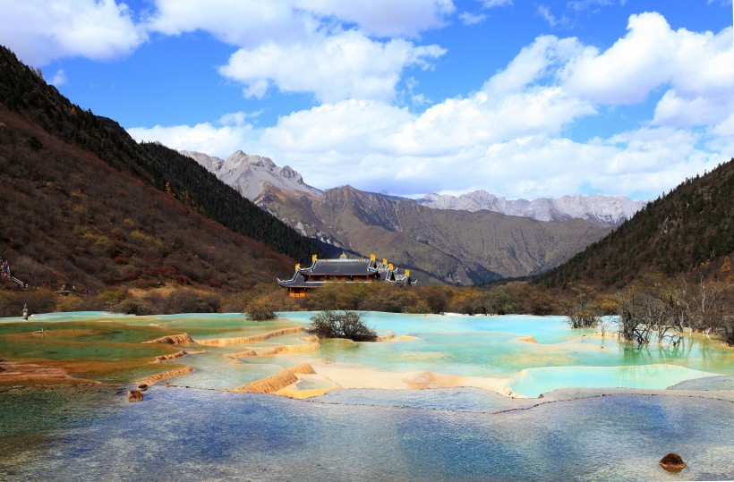 四川黄龙风景图片