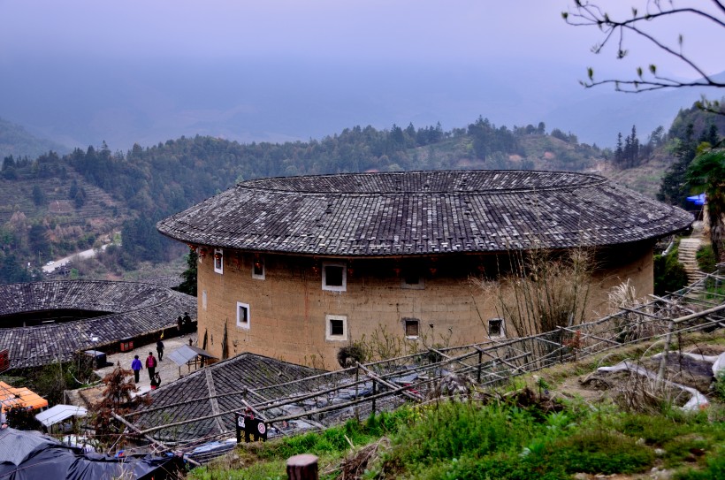 福建南靖田螺坑土楼群风景图片