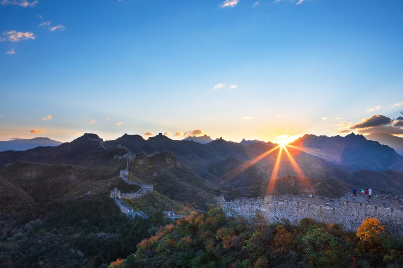 河北金山岭长城秋景图片