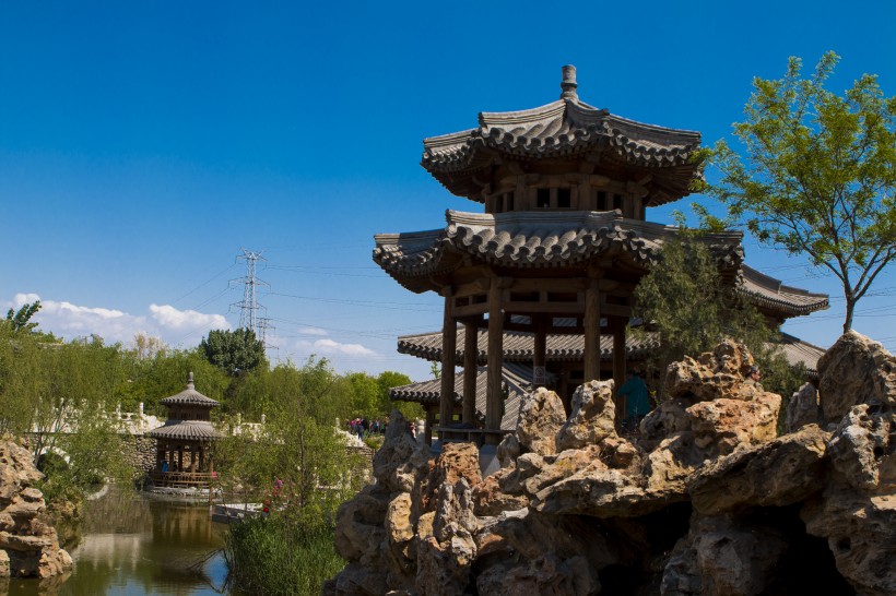 北京榆树庄公园风景图片