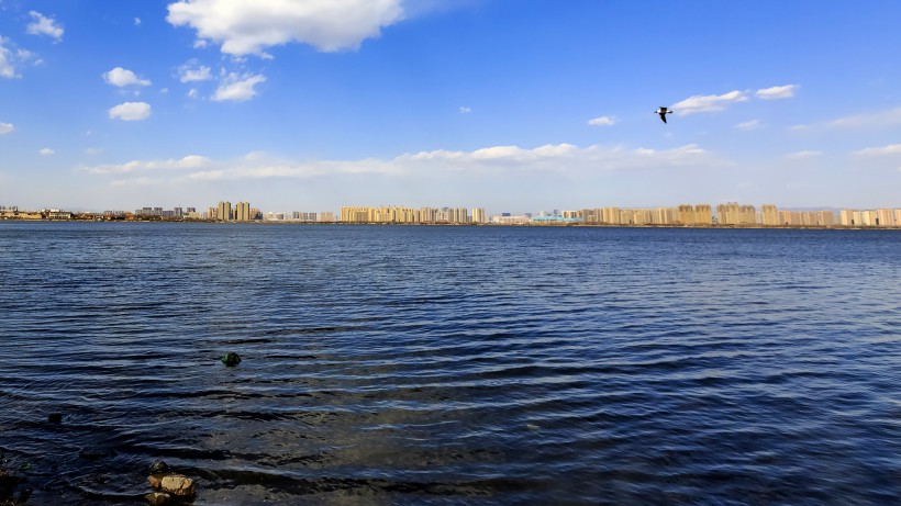 山西晋阳湖风景图片