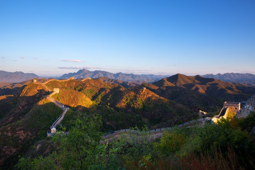 河北金山岭长城秋景图片