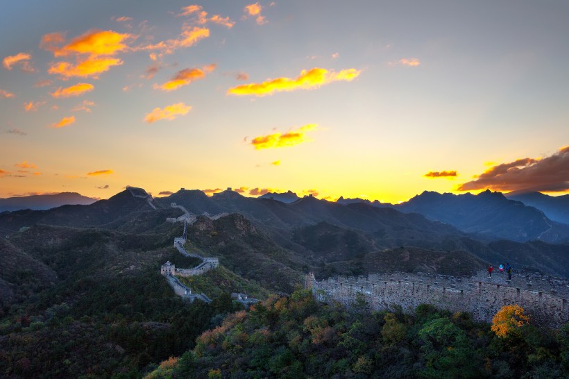 河北金山岭长城秋景图片