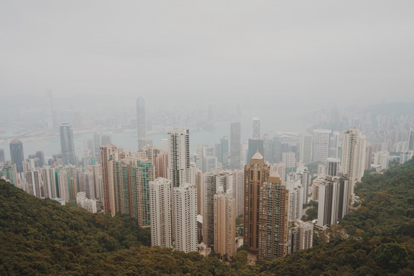 高楼大厦密集林立的香港图片