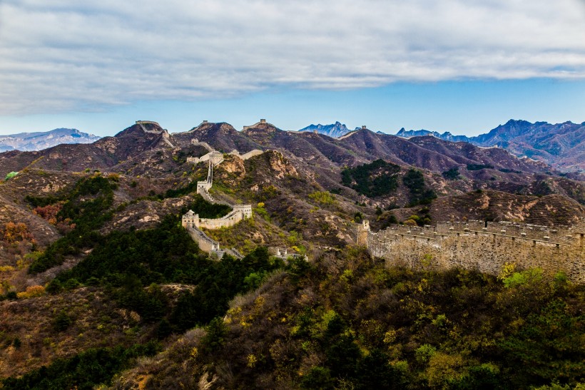 金山岭长城秋色风景图片