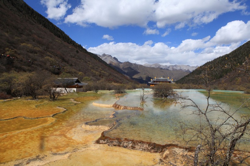 四川黄龙风景图片