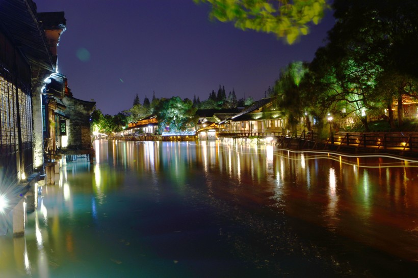 浙江烏鎮(zhèn)夜景圖片