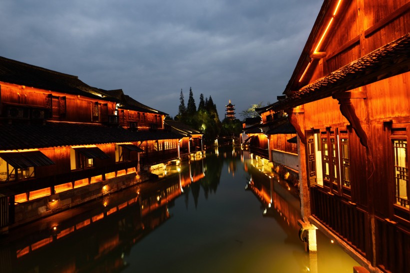 浙江烏鎮(zhèn)夜景圖片