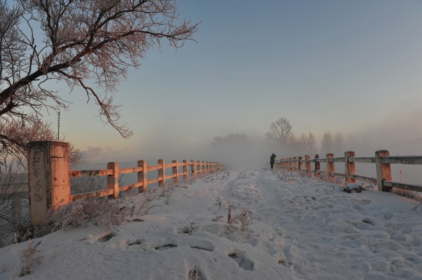 贵州遵义新华桥雪景图片