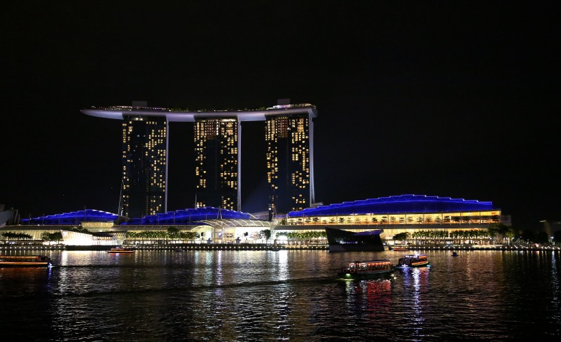 新加坡城市夜景图片