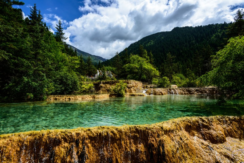 四川黄龙风景图片