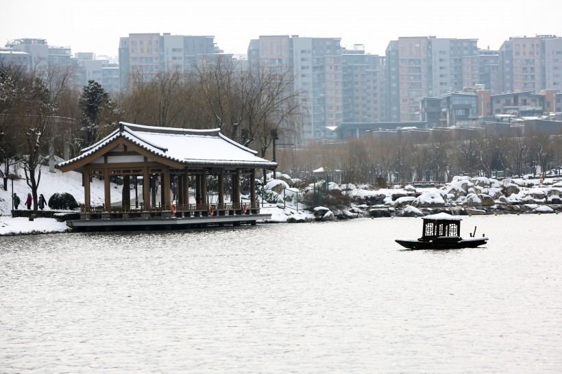 陕西西安雪景图片