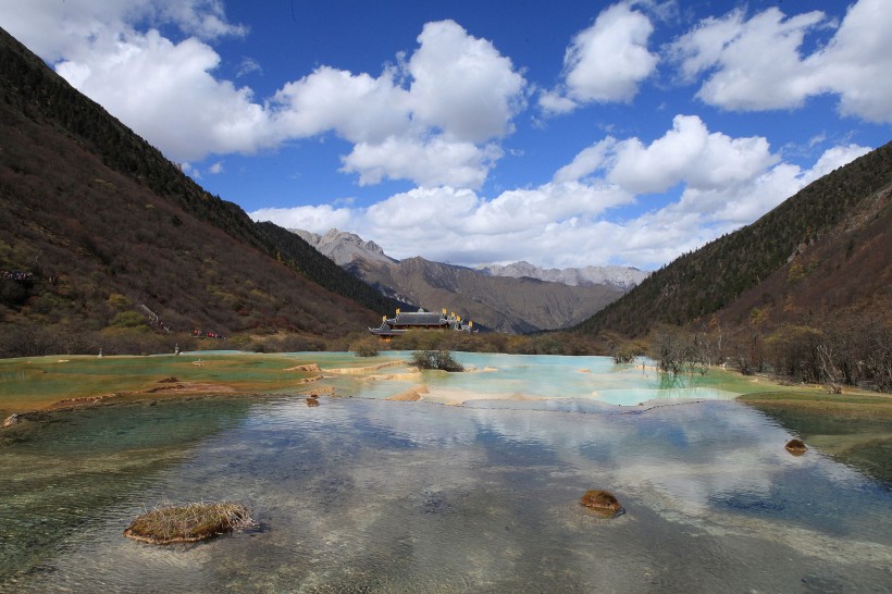 四川黄龙风景图片